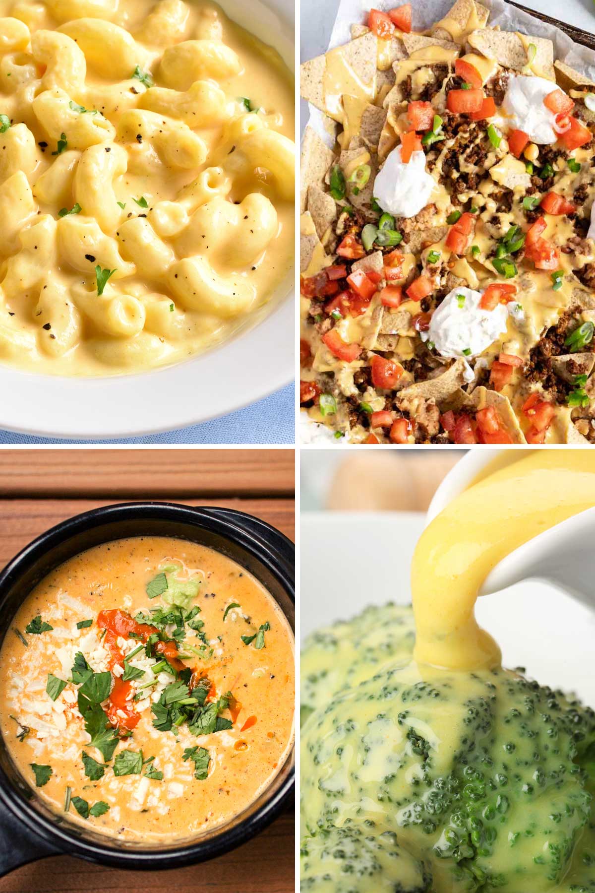 Using cheese sauce in different dishes.